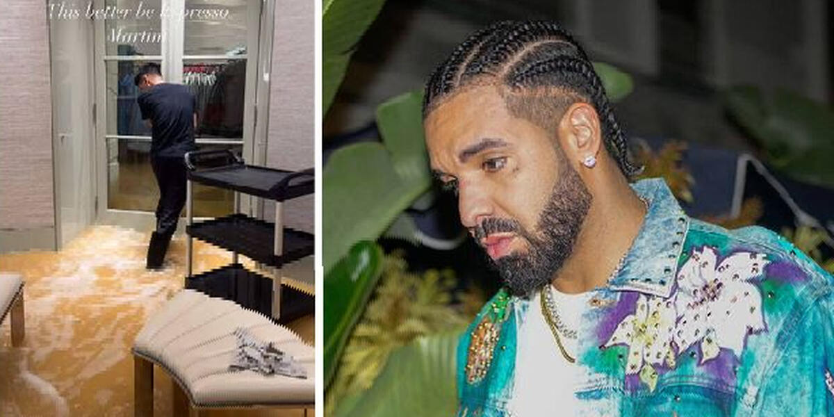 Drake hat nasse Füße