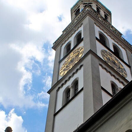 Baustelle Perlachturm am Augsburger Rathaus: Der große Kran kommt