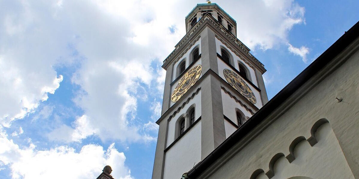 Baustelle Perlachturm am Augsburger Rathaus: Der große Kran kommt